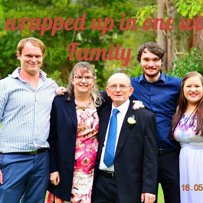 It’s all wrapped up in my one word – family